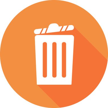 Çöp kutusu simgesi. özet çizimi 