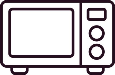 Mikrodalga fırın. Basit resimleme 