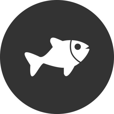 balık simgesi vektör illüstrasyonu