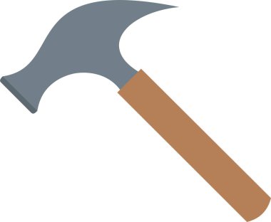 Çekiç. Web simgesi basit illüstrasyon 