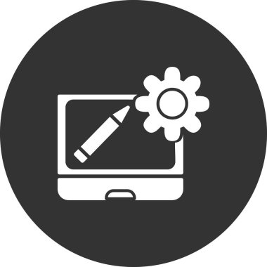 Tasarım süreci. Web simgesi basit illüstrasyon