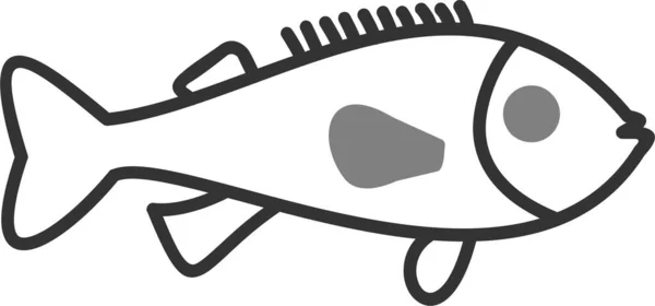 Rock Fish Icon Vector Illustration — ストックベクタ