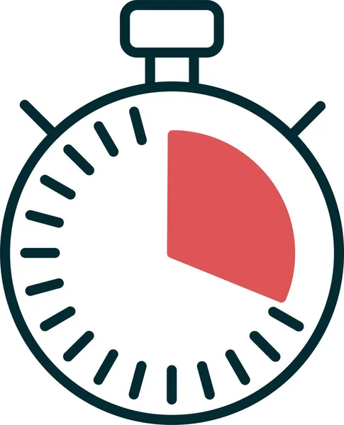 Chronomètre Icône Web Illustration Simple — Image vectorielle