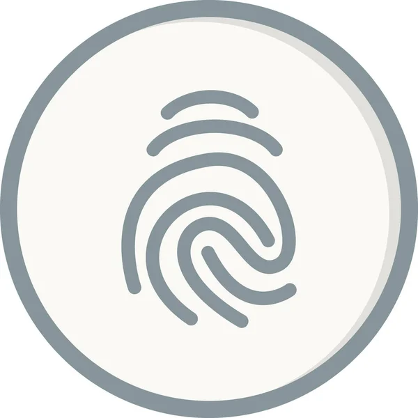 Fingerprint Icon Vector Illustration — Stock Vector