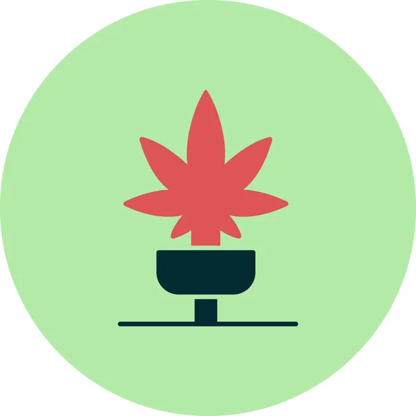 Marijuana Icon Vector Illustration — Stok Vektör