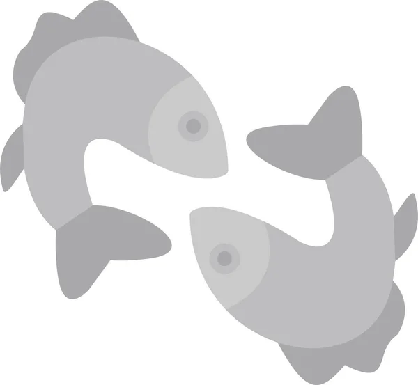Fish Web Icon Simple Illustration — Stock Vector