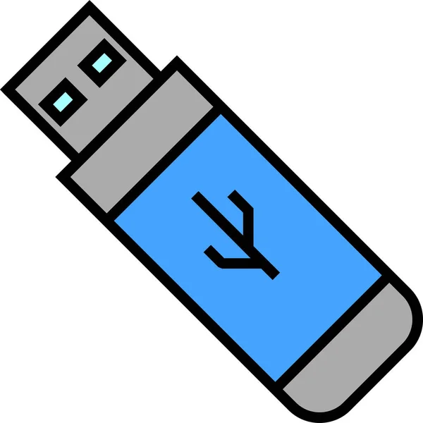 Ilustração Vetor Ícone Usb —  Vetores de Stock