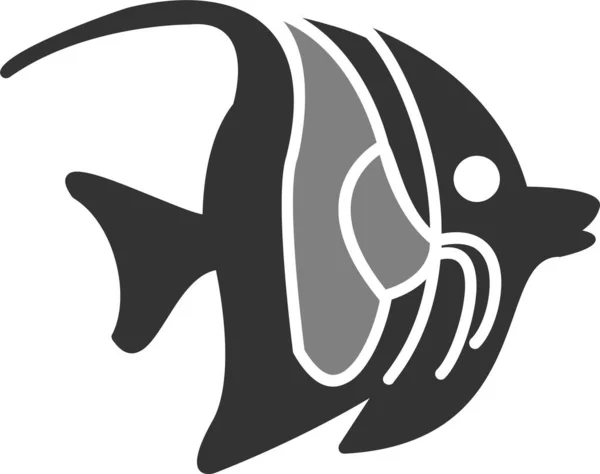 Butterfly Fish Icon Vector Illustration — ストックベクタ