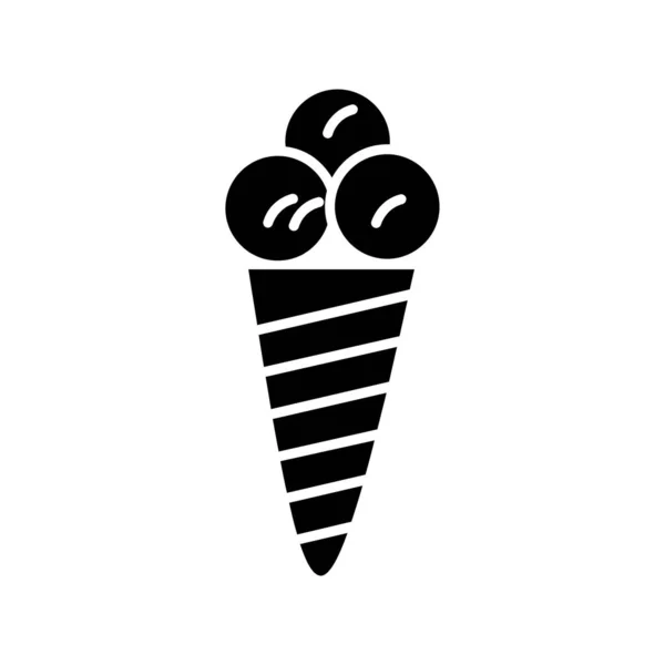 Icono Helado Estilo Línea Delgada — Archivo Imágenes Vectoriales