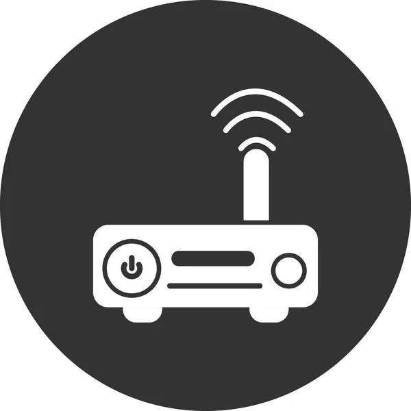 Wireless Router Vector Line Icon Modem — Stock vektor