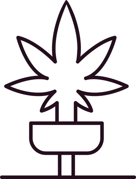 Marijuana Icon Vector Illustration — Stock Vector