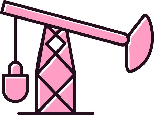 Иконка Промышленного Вектора Нефтяной Насос Иллюстрация — стоковый вектор