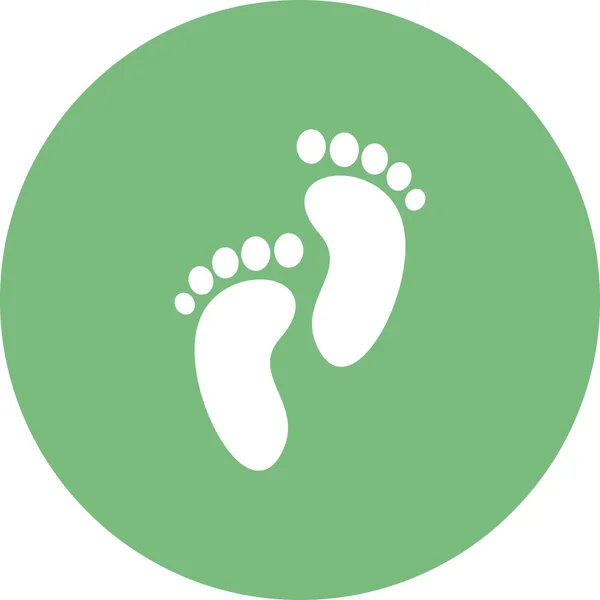 Fußabdrücke Symbol Vektor Illustration — Stockvektor