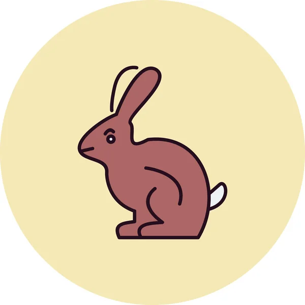 Ilustración Conejo Icono Web — Vector de stock