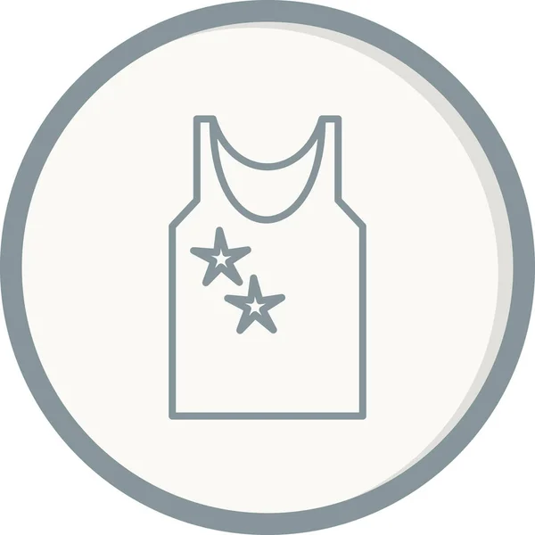 Sleeveless Shirt Icon Vector Illustration — 스톡 벡터
