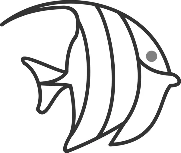 Moorish Idol Icon Vector Illustration — 스톡 벡터