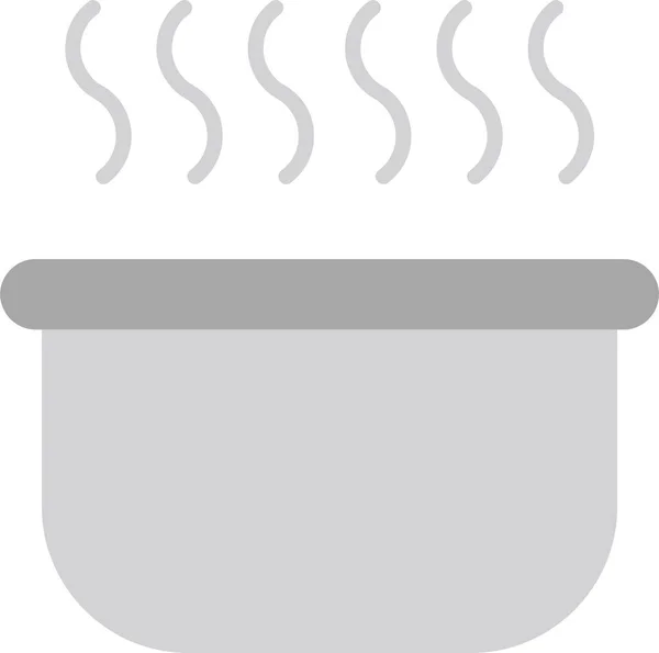 Food Pot Cooking Meal Hot Camp Kitchen Cook Vector Illustration — Vector de stock