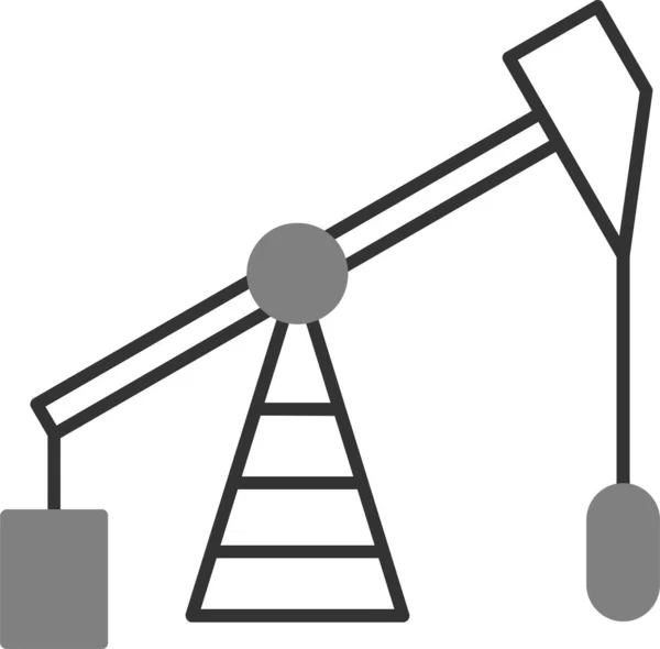 Icona Del Vettore Dell Industria Pompa Dell Olio Semplice Illustrazione — Vettoriale Stock