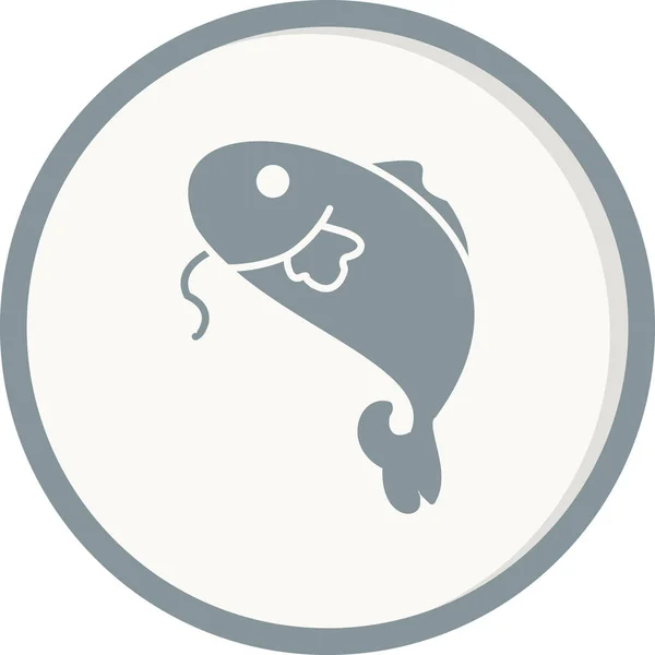 Cat Fish Icon Vector Illustration — Vetor de Stock
