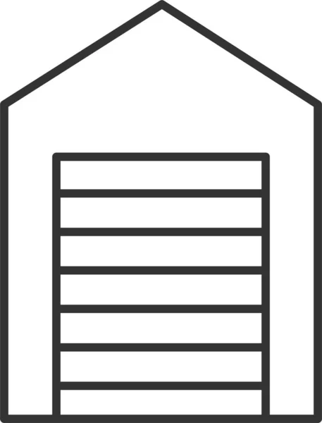 Vector Illustration Garage Icon — Stock Vector