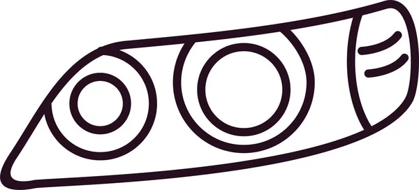Vector Illustration Headlight Icon — Stockvector
