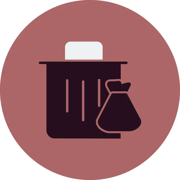 Vector Illustration Garbage Icon — Stock Vector