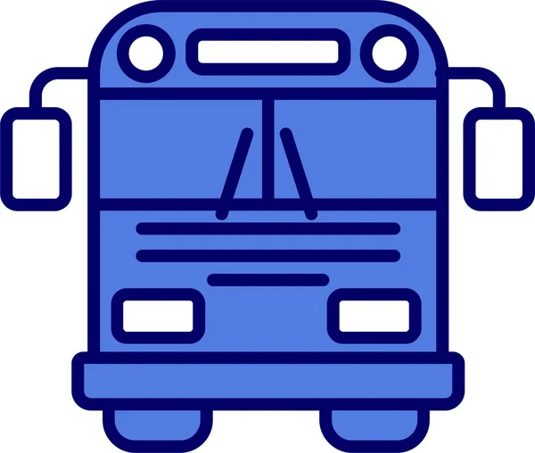 Ilustracja Wektora Ikony Autobusu Szkolnego — Wektor stockowy