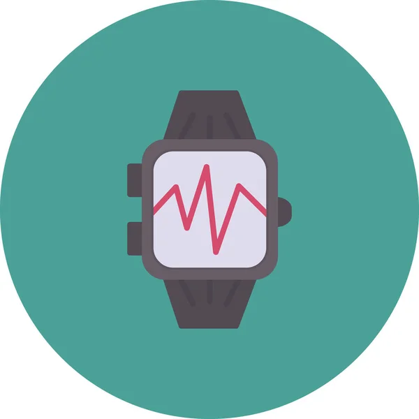 Smartwatch Vector Icono Línea Delgada — Vector de stock