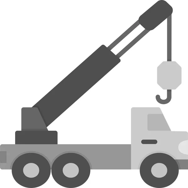 Vector Illustration Crane Truck Icon —  Vetores de Stock