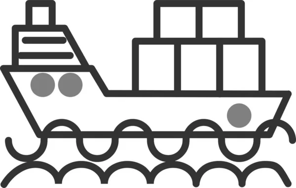 Ship Icon Vector Illustration — Stock Vector