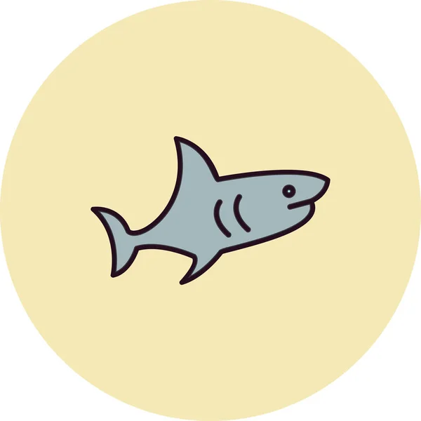Tubarão Web Ícone Design Simples —  Vetores de Stock