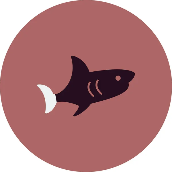 Tubarão Web Ícone Design Simples —  Vetores de Stock