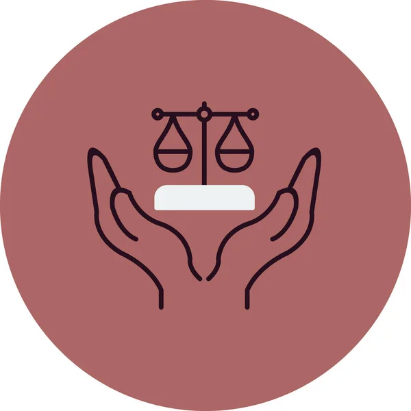 正義のアイコンベクトルイラスト — ストックベクタ