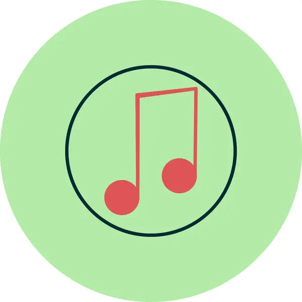 Vector Illustration Music Note Icon — Stock Vector
