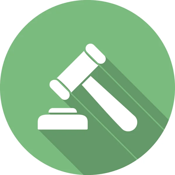 Judge Hammer Web Icon Simple Illustration — Stock vektor