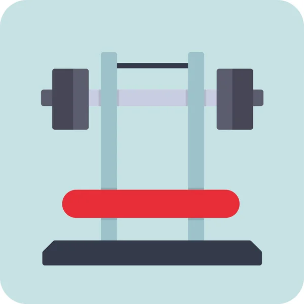 Gym Vector Simple Flat Icon — Stockový vektor