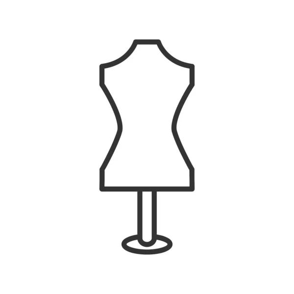Mannequin Icon Flat Illustration Clothes Vector Symbol Web — Stock Vector