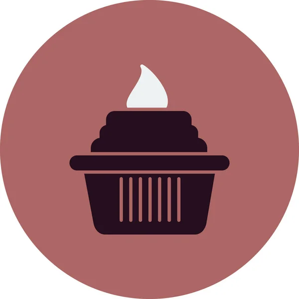 Vektor Illusztrációja Cupcake Ikon — Stock Vector