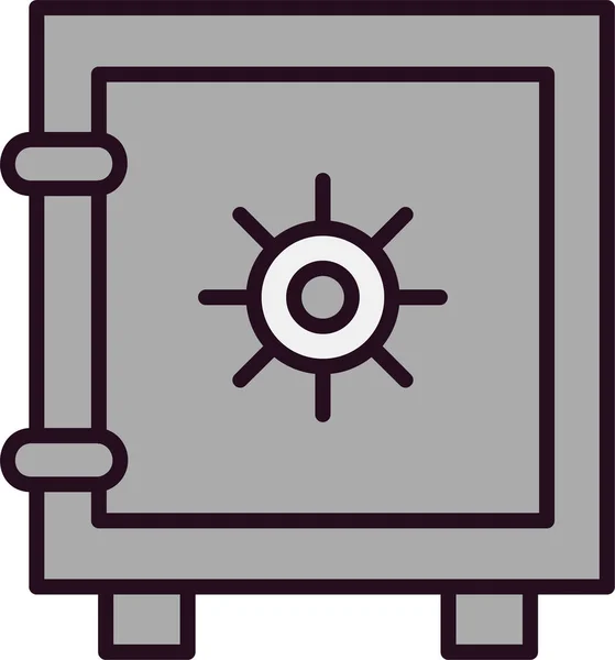 Vector Illustration Safe Box Icon — Stockvektor