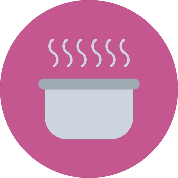 Food Pot Cooking Meal Hot Camp Kitchen Cook Vector Illustration — Stok Vektör