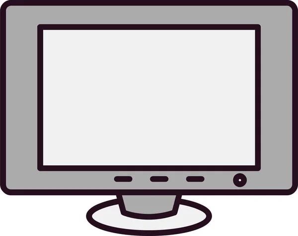 Vector Illustration Computer Monitor Icon — Stock Vector