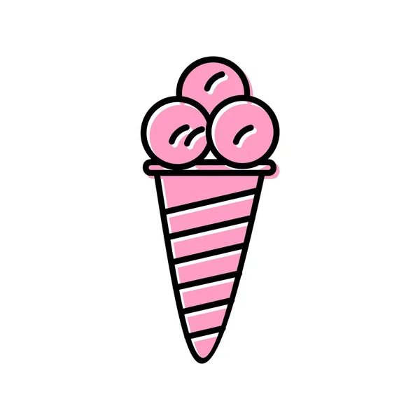 Ice Cream Icon Thin Line Style — Archivo Imágenes Vectoriales