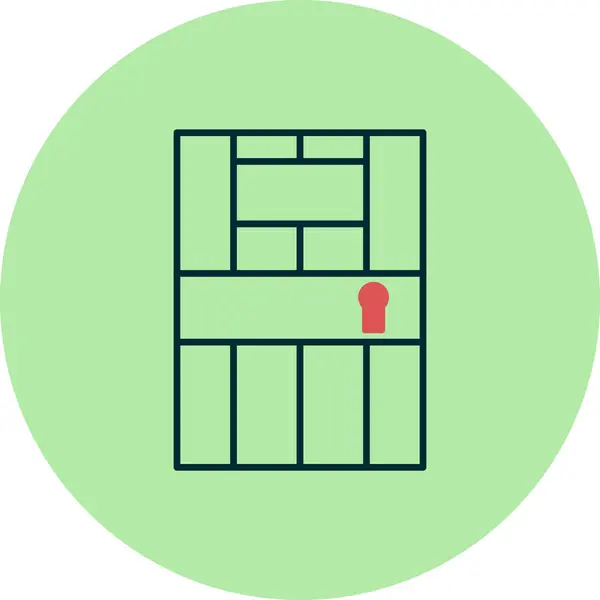 Vektor Illustration Für Gefängnistür Symbole — Stockvektor
