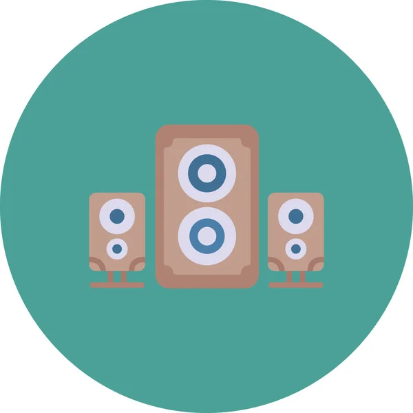 Altavoces Icono Web Ilustración Simple — Archivo Imágenes Vectoriales