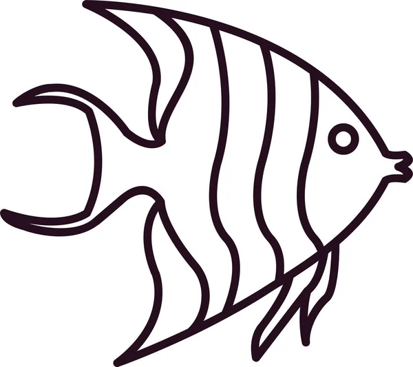 Angel Fish Icon Vector Illustration — Stockový vektor
