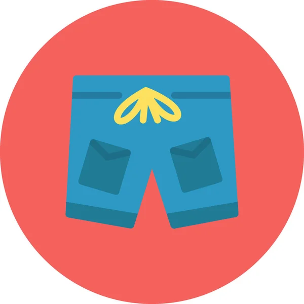 Vector Ilustración Icono Pantalones Cortos — Vector de stock