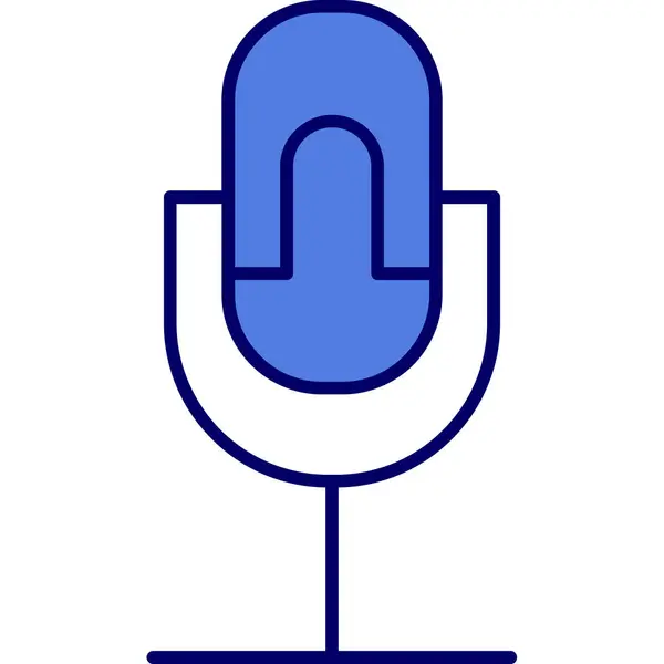 Mikrofon Ilustracja Wektora Ikony Internetowej — Wektor stockowy
