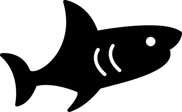 Καρχαρίας Απλός Σχεδιασμός Εικονιδίου Ιστού — Διανυσματικό Αρχείο