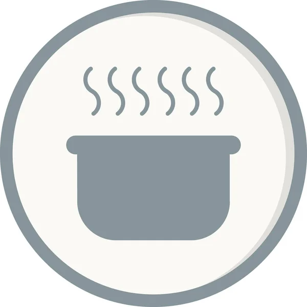 Food Pot Cooking Meal Hot Camp Kitchen Cook Vector Illustration — Stockvector