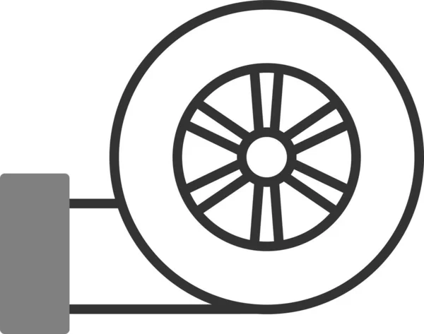 Простая Иллюстрация Иконки Turbo — стоковый вектор